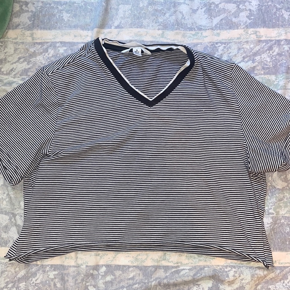 striped calvin klein crop top